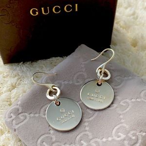 Gucci "Trademark" Round Drop Earrings